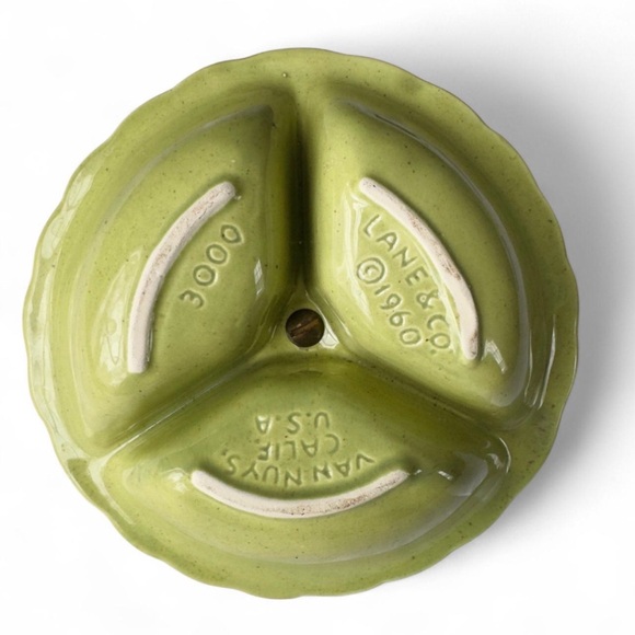 Vintage 1960s Lane & Co. California Pottery Divided Dish - Picture 2 of 5